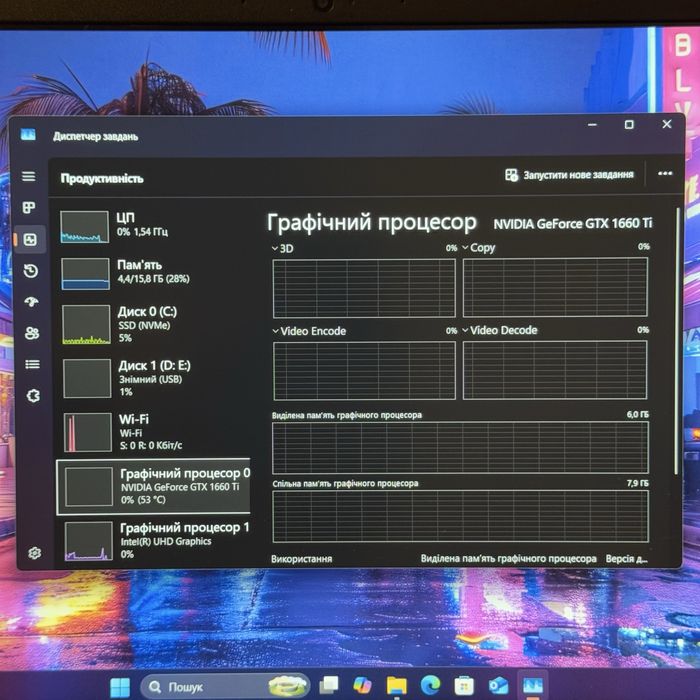 Ігровий ноутбук Dell G3 Gtx1660Ti, i5 10300, 16Gb