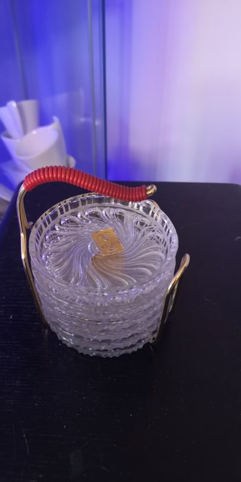 podstawki podkładki spodki pod szklankę Luxhem unikt vintage