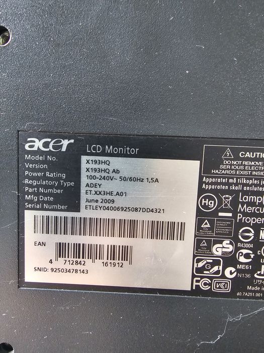 Monitor LCD - Acer