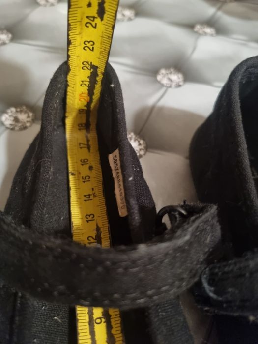 Baleriny kapcie buty r.30 czarne wkl.18 na rzepy