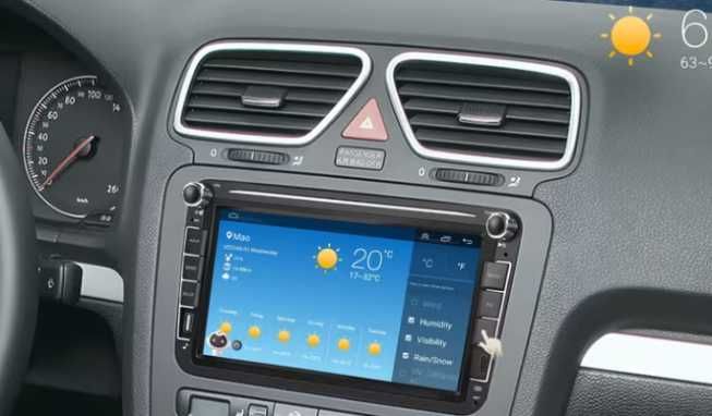 Auto Rádio Android para Volkswagen Golf 5/6 ou Polo + Cabos Lig. + GPS