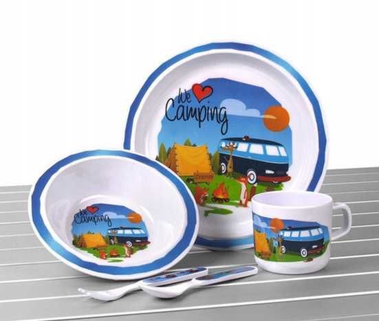 Zestaw obiadowy dla dzieci   We love Camping 5 elementów