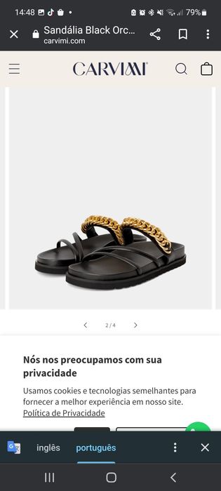 Chinelos pretos lindos