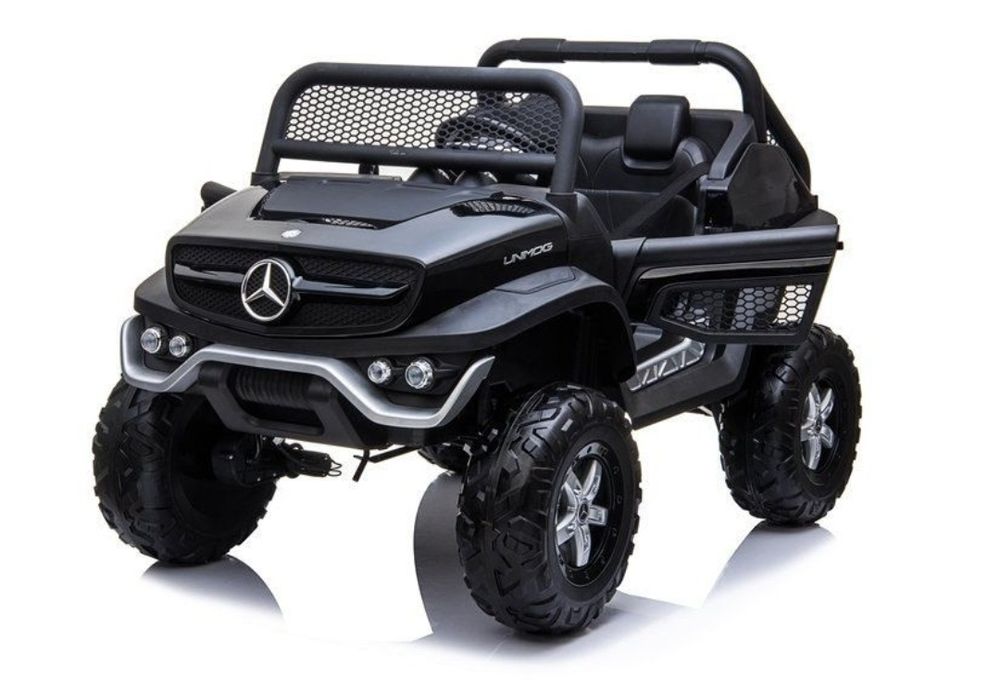 Auto na akumulator Mercedes Unimog Dwuosobowy 4x4, 4x45W, Pilot, Pasy