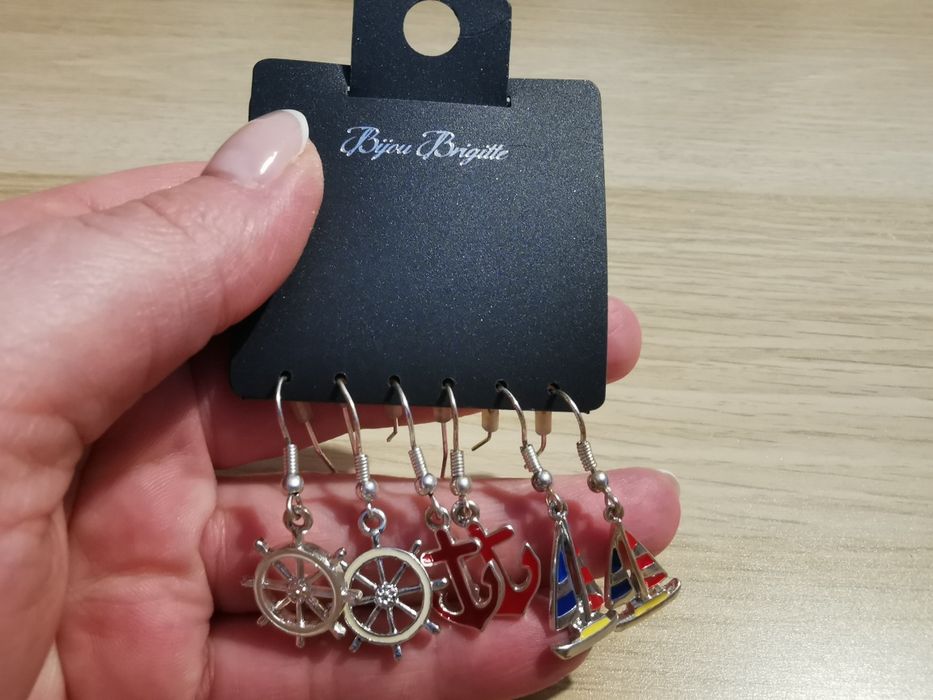 Bijou Brigitte komplet 3 marynarskich kolczyków