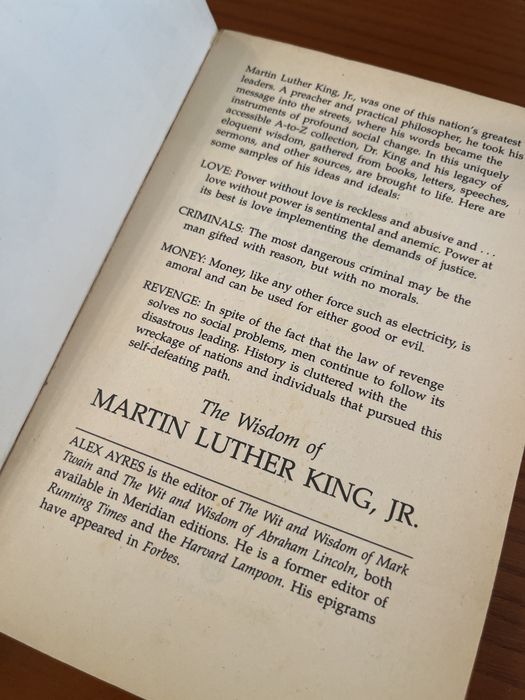 The Wisdom of Martin Luther King Jr An A to Z guide