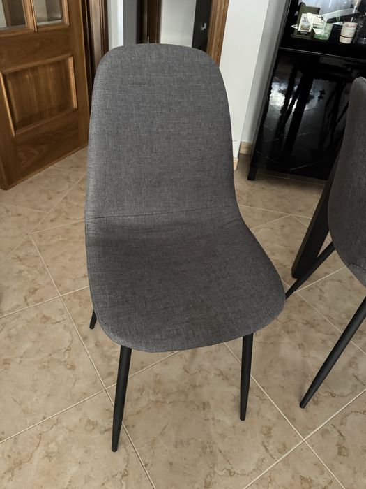 Conjunto 4 cadeiras cinza