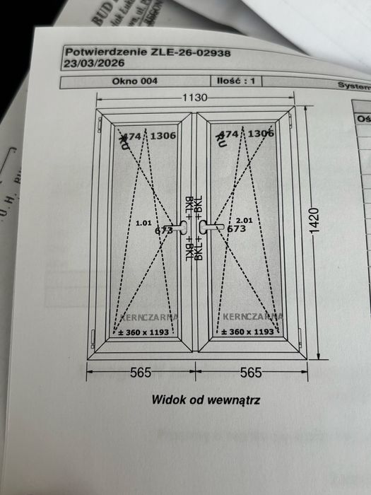 Okno pcv „DECCO” nowe