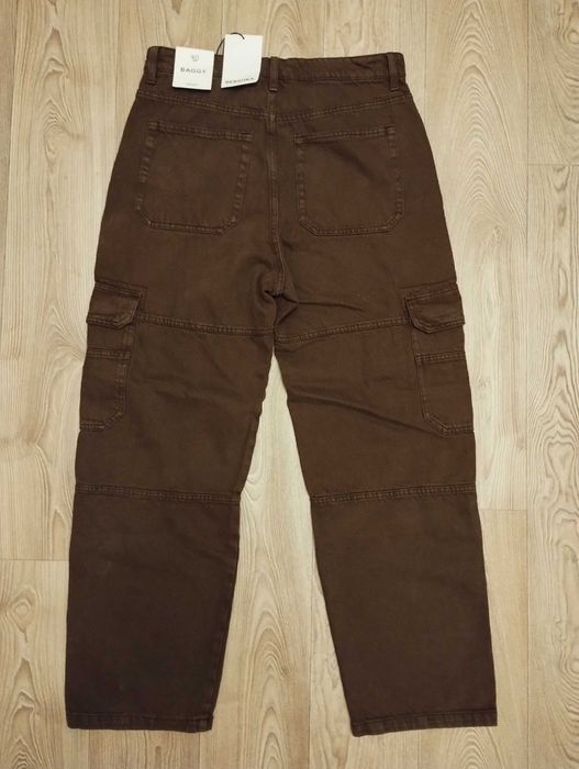 НОВІ Джинси-карго BERSHKA чоловічі мішкуваті –  BAGGY