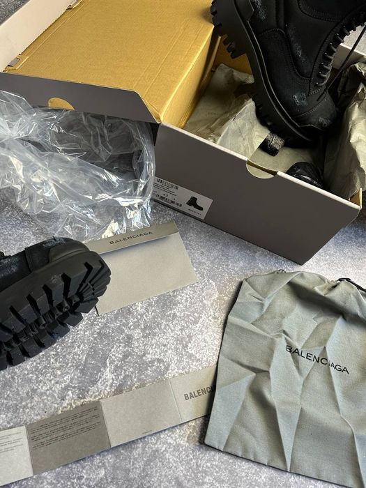 BALENCIAGA Strike boots black canvas ботинки боты чоботи opium archive