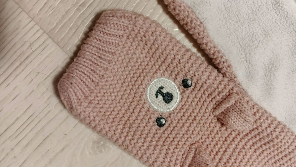 Комплект дитячий на флісі шапка та шарф 2-3 роки