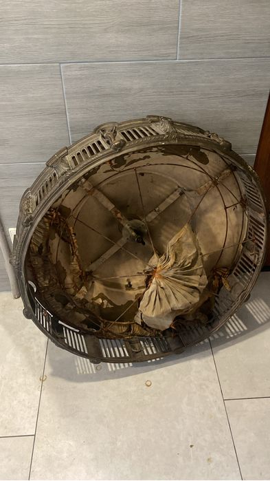 Duży antyczny żyrandol pałacowy secesja art deco alabaster 80 cm