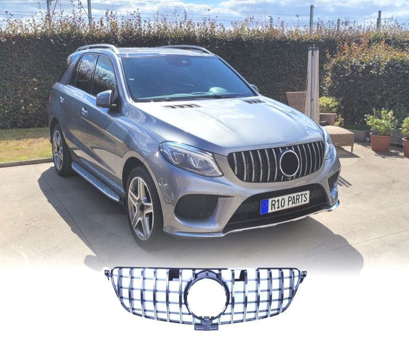GRELHA FRONTAL MERCEDES CLASE GLE W166 X292 AMG 15-18 LOOK GLE63 COUPÉ GT CROMADA