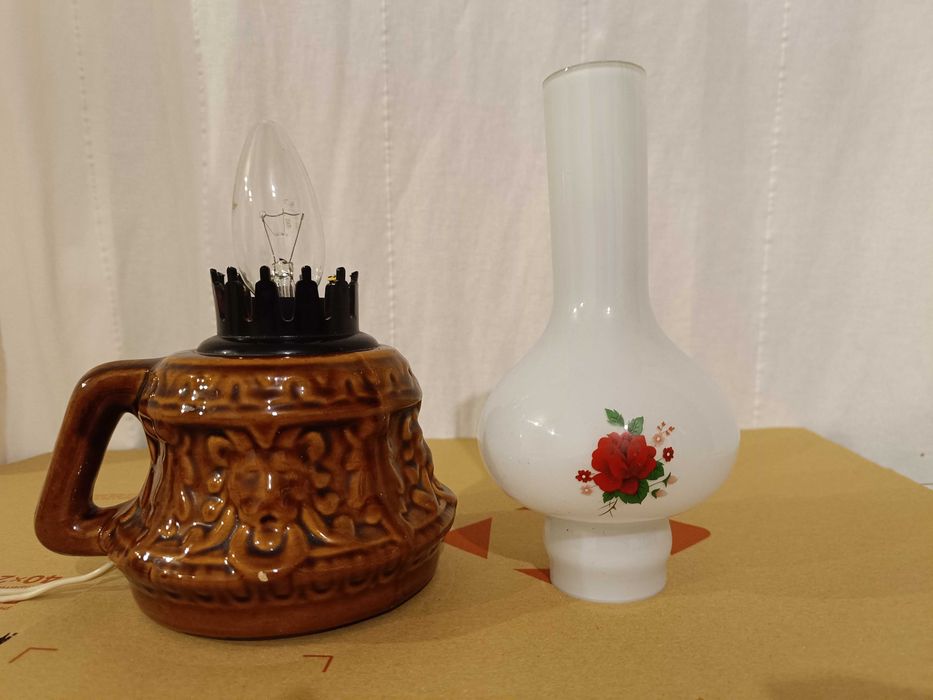 Кераміка майоліка світильник лампа нічник як гасова лампа керосиновая ...