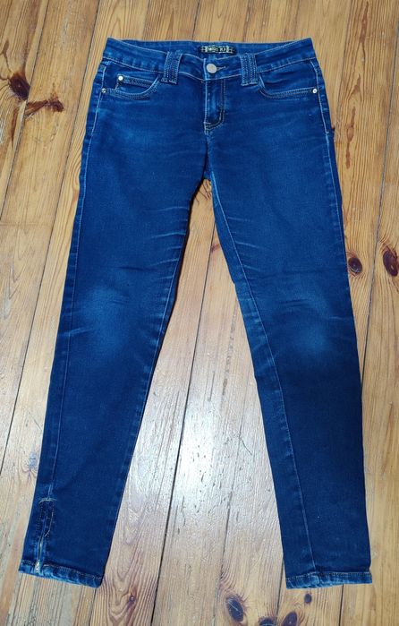 Spodnie jeansowe damskie 40 L Miss rj ciemne spodnie granatowe