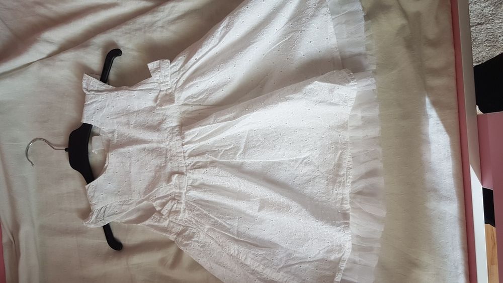 Sukienka biała r.80 H&M