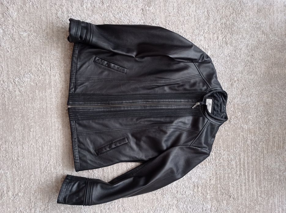 Чорна жіноча шкіряна куртка Ashwood leather 14 розміру