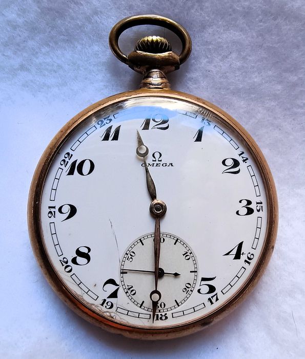 Relógio Bolso Omega Folheado Ouro 1934