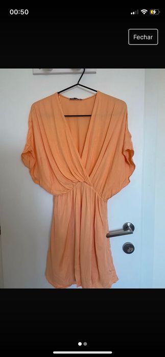Vestido acetinado da Zara -tamanho XS