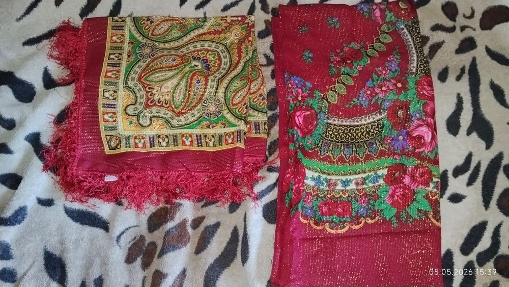 Хустки нові ситцеві, шерстяні платки СССР