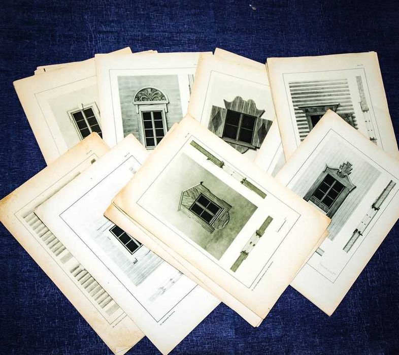 Архитектурные детали.Обрамление оконных проемов деревянных зданий 1946