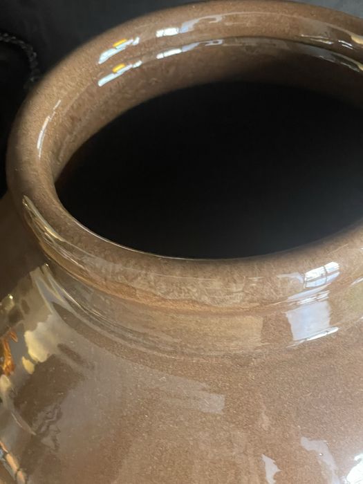 Vaso muito grande ceramica vidrada grosso