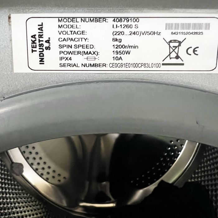 Maquina Lavar Roupa Teka LI 1260 S