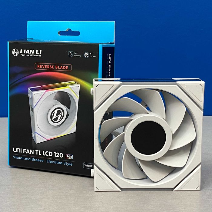 Lian Li UNI Fan TL120 LCD RGB Reverse PWM Branco 120mm
