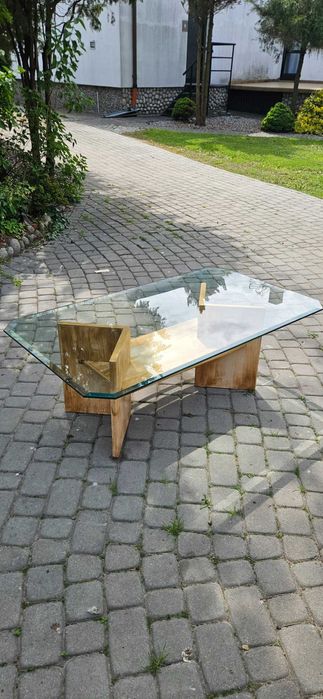 Nowoczesny stolik kawowy szklany 130x75 ława szkło hartowane