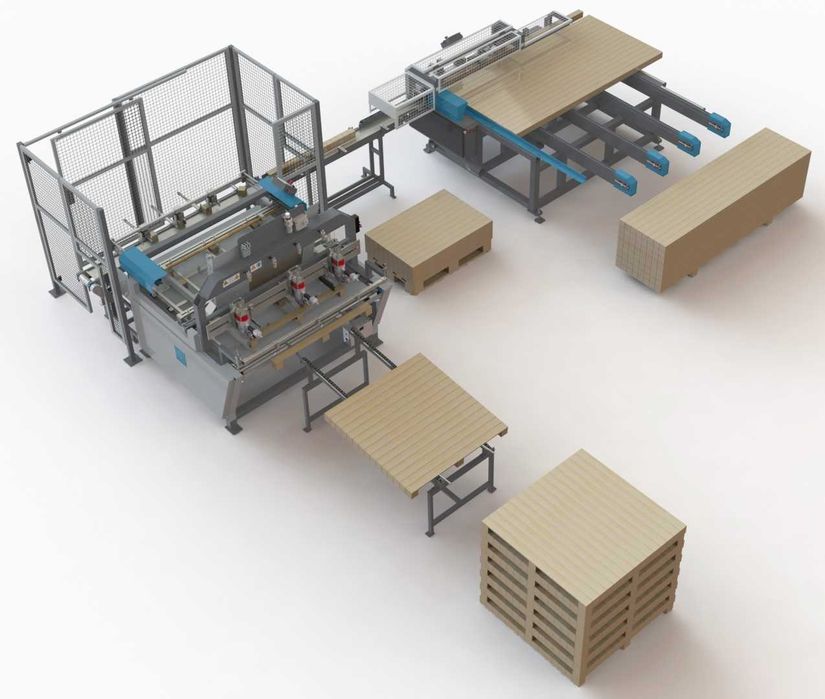 Zbijarka do palet, linia zbijarka do spodów palet