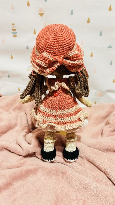 Lalka hand made 28cm ręcznie robiona na szydełku NA PREZENT/ZAMÓWIENIE