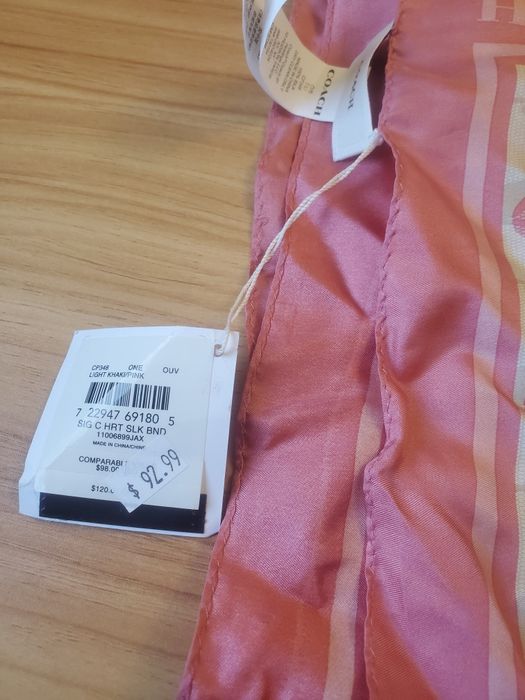Хустинка платок coach Signature Heart Print Silk