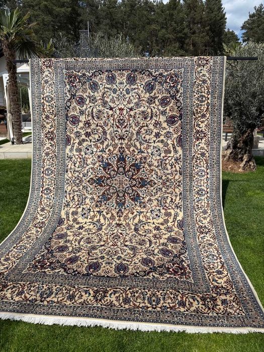 Dywan perski r. tkany kaszmirowy + jedwab Iran Nain 390x260 gal.33 tyś