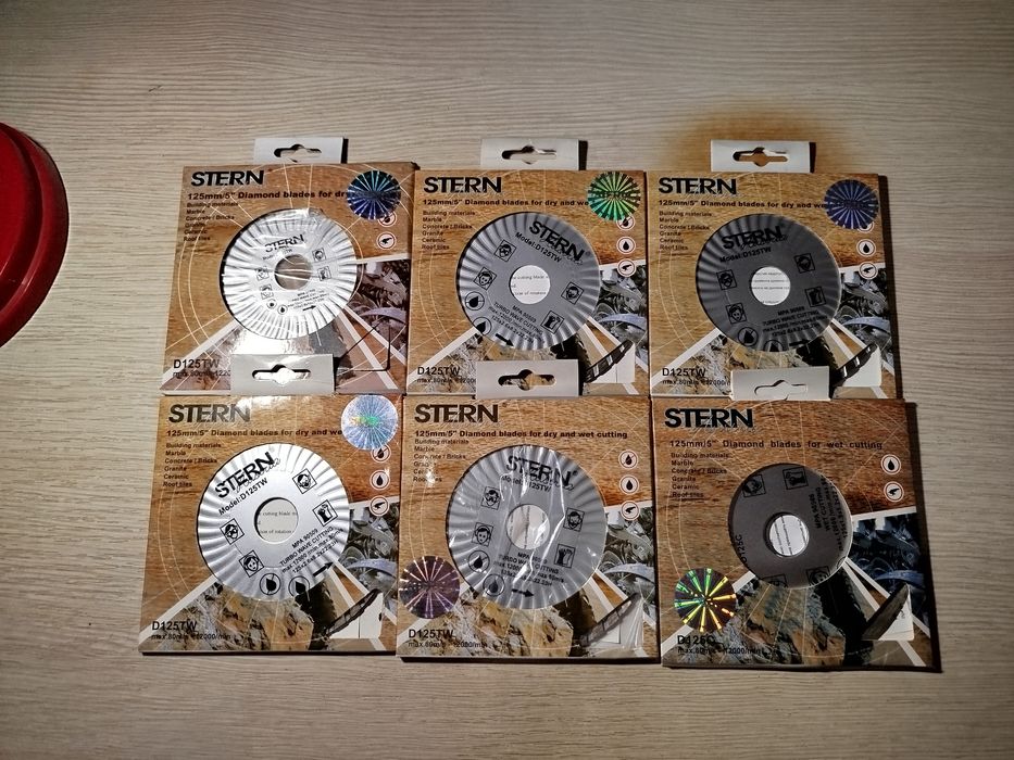 Диски алмазні Stern D125TW 125mm/5 і D125С 125mm/5. Диск пильний дерев