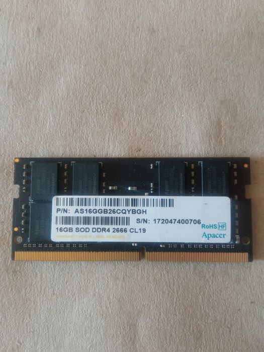 Оперативна пам'ять ноутбука 16GB DDR4