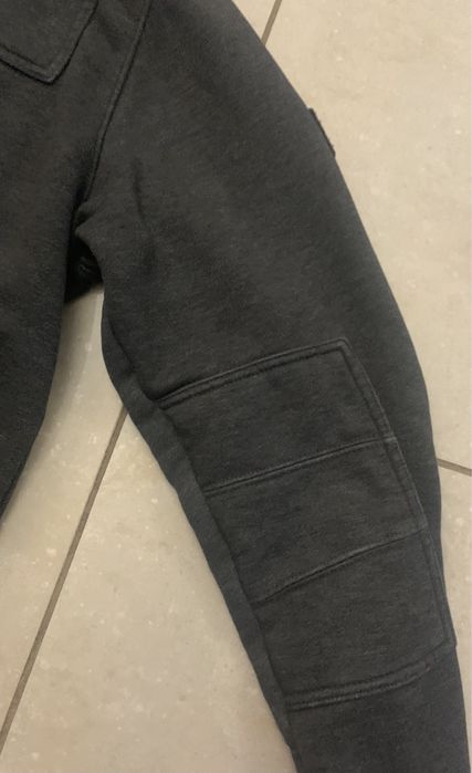 Naketano grafitowa markowa bluza r. M kaptur + komin, logowana bawełna