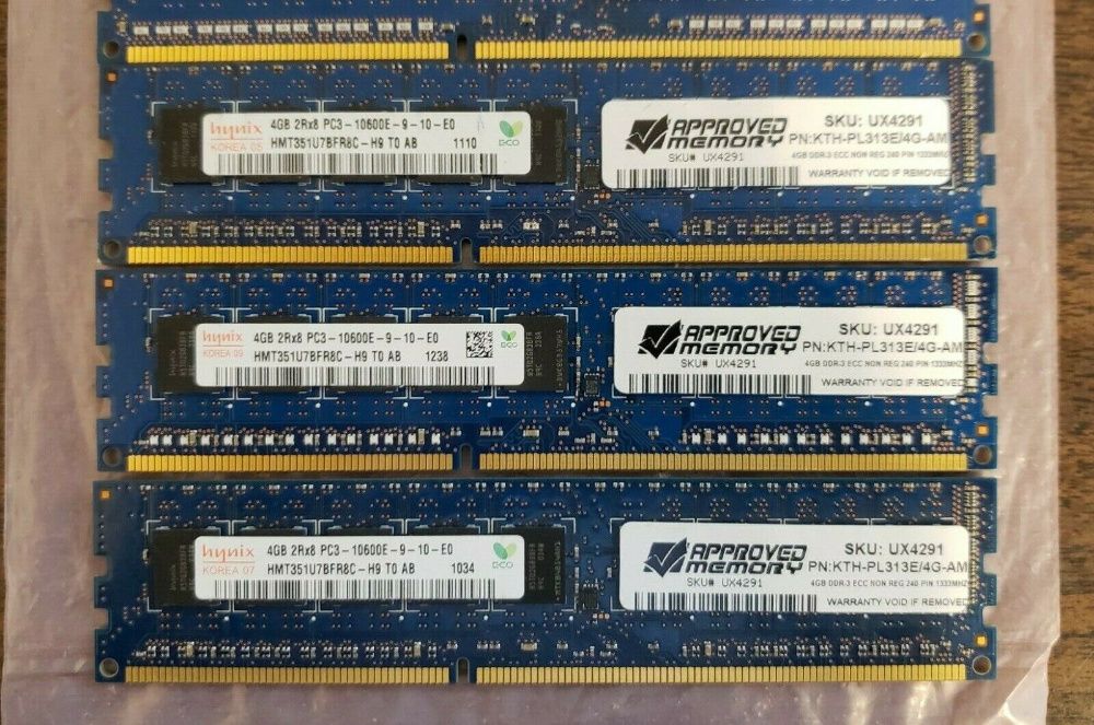 Память DDR3 4GB 8500E/10600E/12800E UDIMM ECC Unbuffered