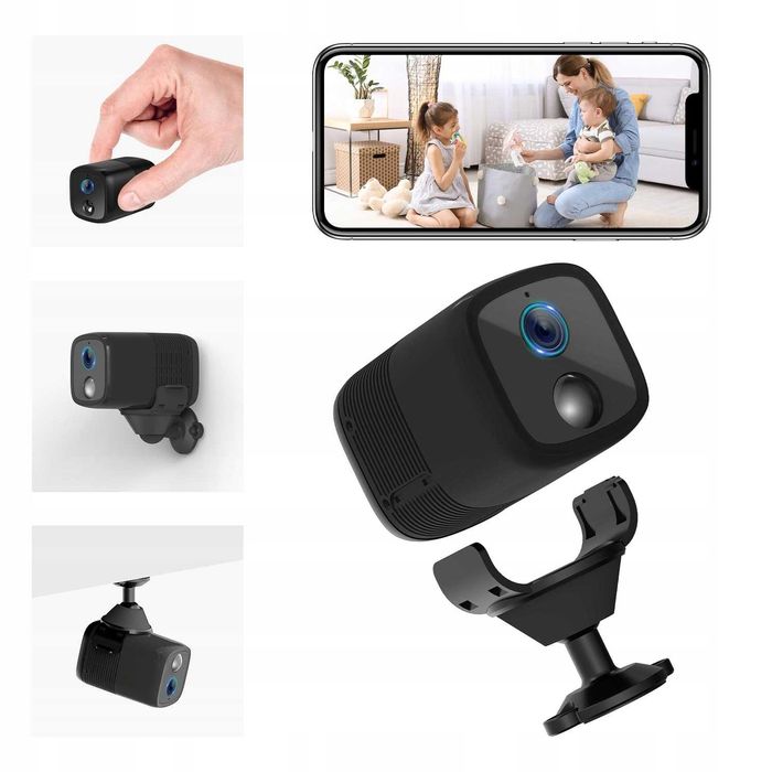 Kamera Mini bez WiFi 4G LTE SIM Full HD 160° IR mikrofon SD UCOCARE