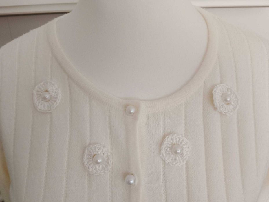 Damski sweter Boho 36/38 S/M kaszmir kashmir akryl haft aplikacje