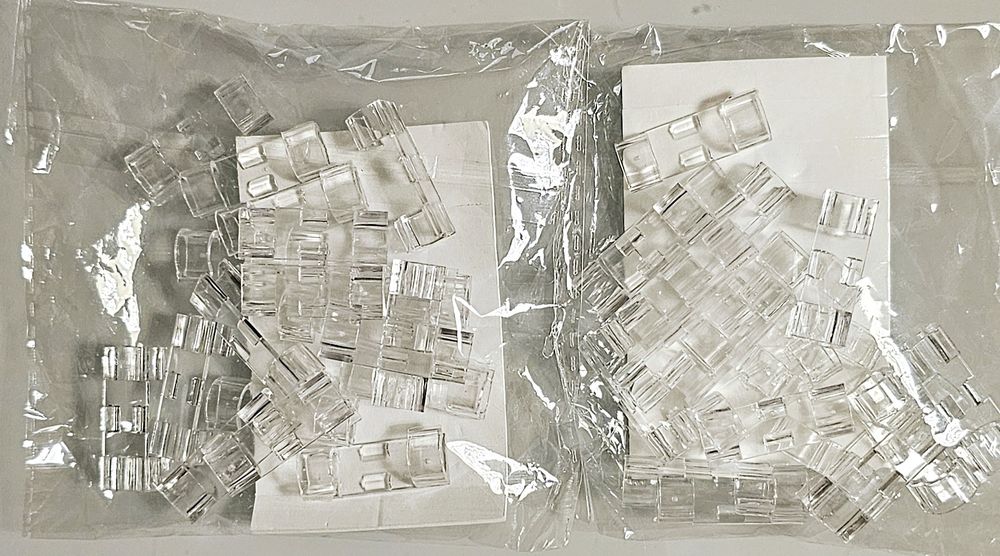 Nowe 60 sztuk samoprzylepne, plastikowe klipsy do kabli