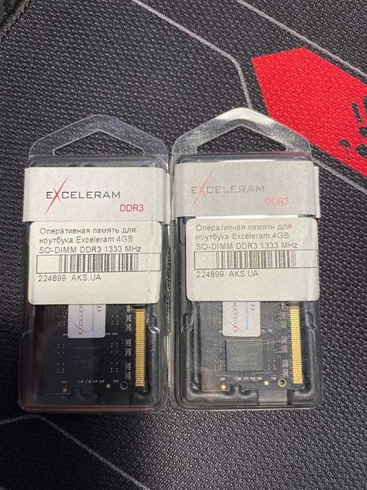 Модуль пам'яті для ноутбука Exceleram DDR3 8GB (2х4)