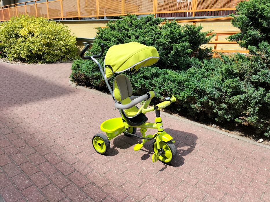 Rowerek trójkołowy Ecotoys / Ecotrike dla dziecka z rączką do prowadzenia