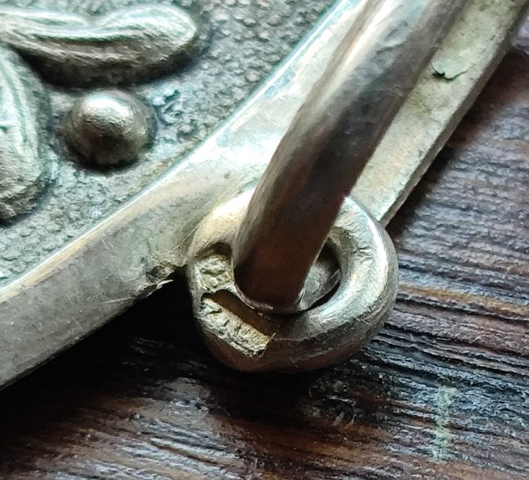 Grande medalha em prata pendente Anjo da Guarda