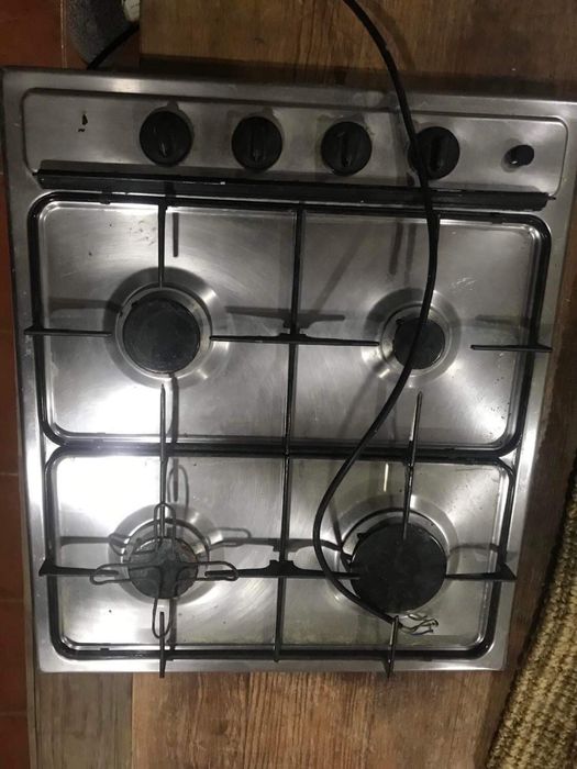 Placa de 4 bicos a gaz com isqueiro eletrico