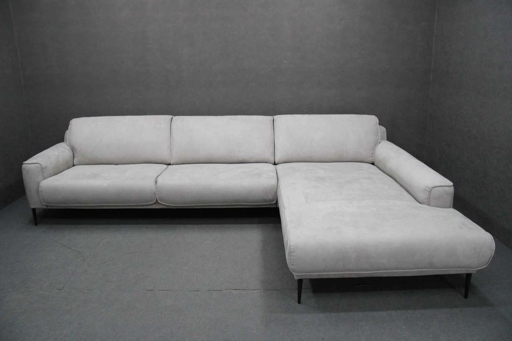 NAROŻNIK Nierozkładany ZILVANO Popielaty 320x220x80 cm BGM24.pl B 7793