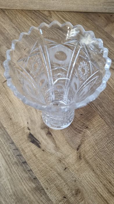 Wazon kryształowy PRL, stary wazon kryształ