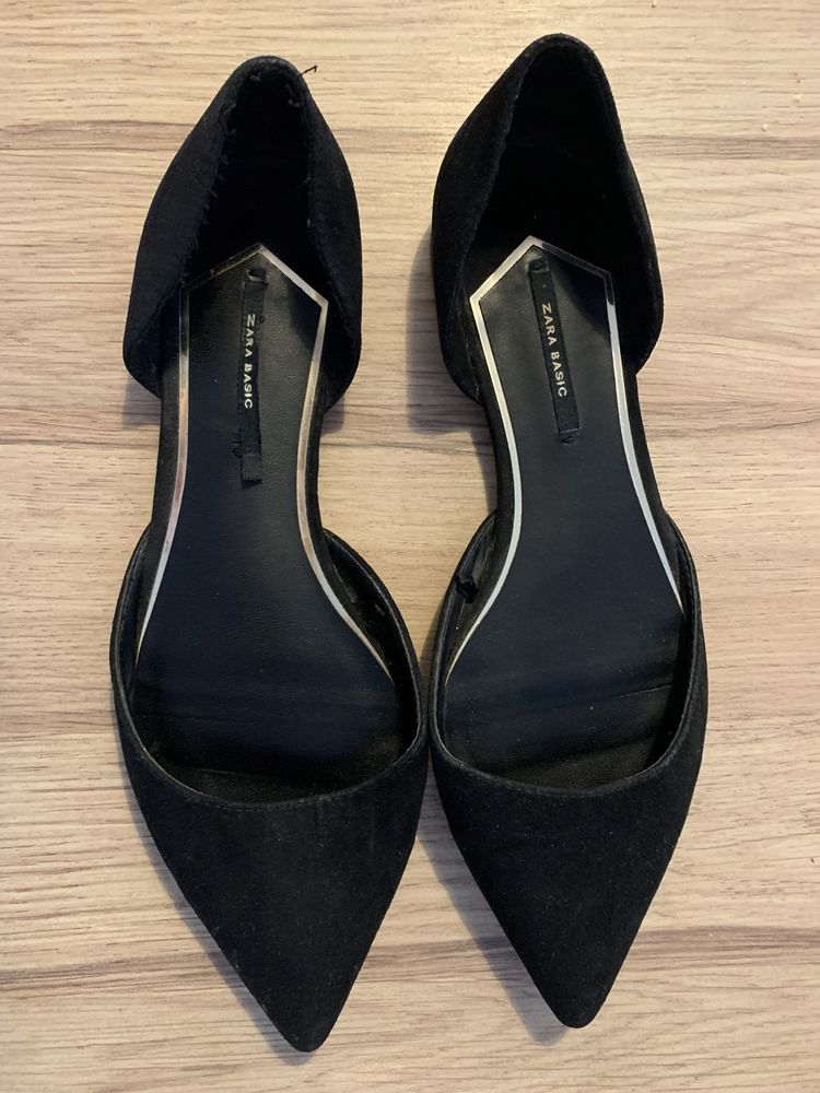 Zara Basic 36 baleriny baletki eleganckie w szpic zamsz na wiosne Warszawa  Włochy • OLX.pl