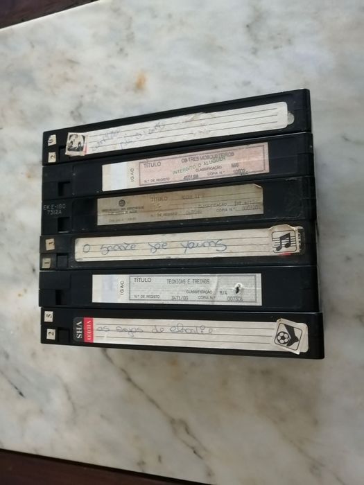 lote de cassetes vhs