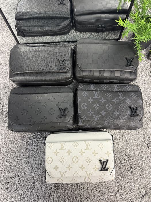 Сумка Louis Vuitton шкіряна чоловіча через плече Lv сумка Луи Витон Лв