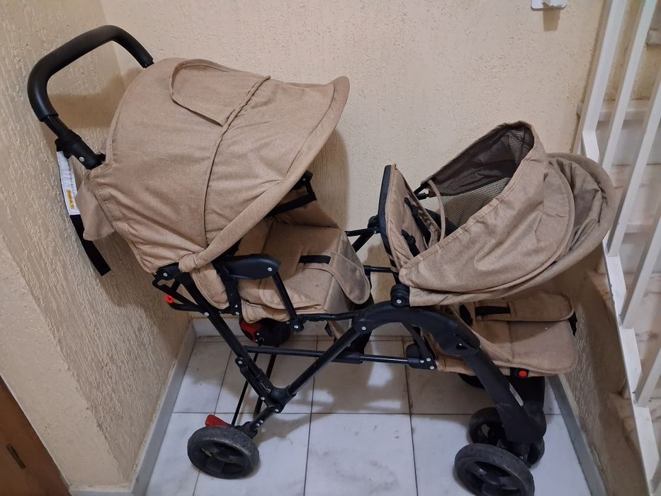 Carrinho gémeos Castanho Claro